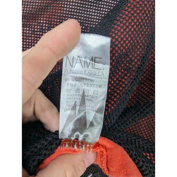 Funny Guerrilla Mesh Top Black Orange This Aint Ordinary Life Lyrics - Picture 8 of 10